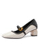 Chaussures rétro en cuir à bride cou-de-pied