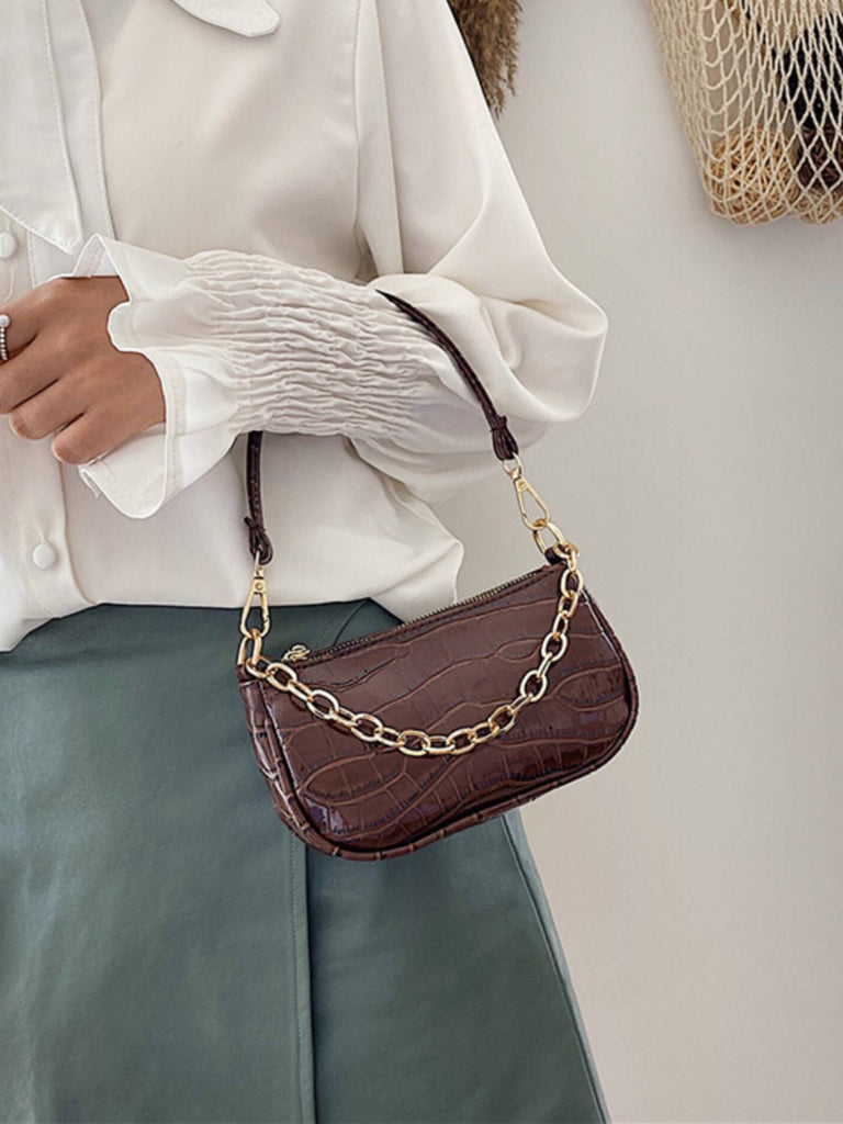 Sac en Similicuir à Chaînes Rétro