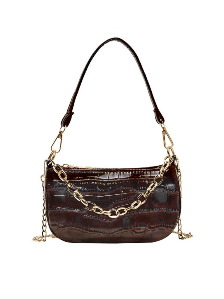 Sac en Similicuir à Chaînes Rétro