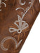 Bottes longues compensées en cuir brodé vintage