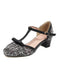 Chaussures à talons Mary Jane à boucle en laine