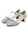 Chaussures à talons Mary Jane à boucle en laine