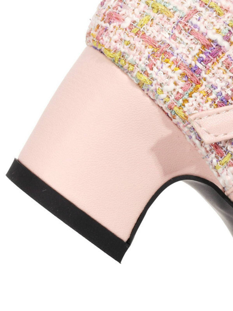 Chaussures à talons Mary Jane à boucle en laine