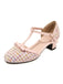 Chaussures à talons Mary Jane à boucle en laine