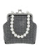 Sac rétro en plastique pour femmes avec perles scintillantes