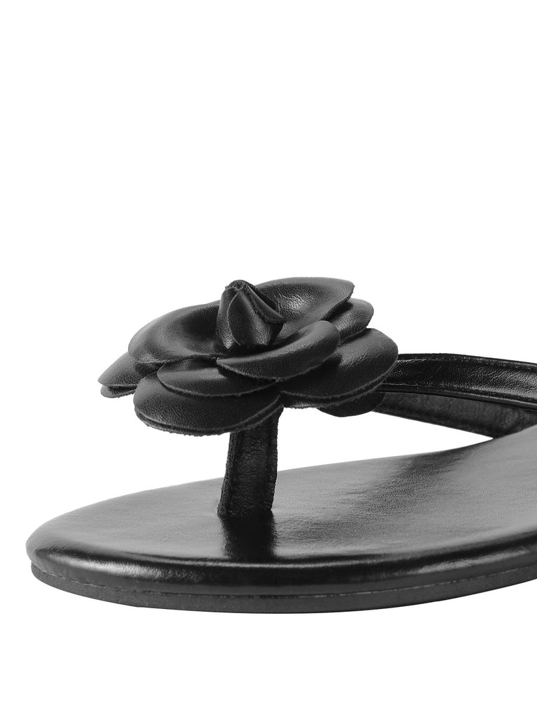 Sandales plates à chevrons roses noires rétro
