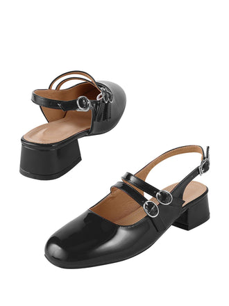 Chaussures Mary Janes Vintage Sangles doubles Solides