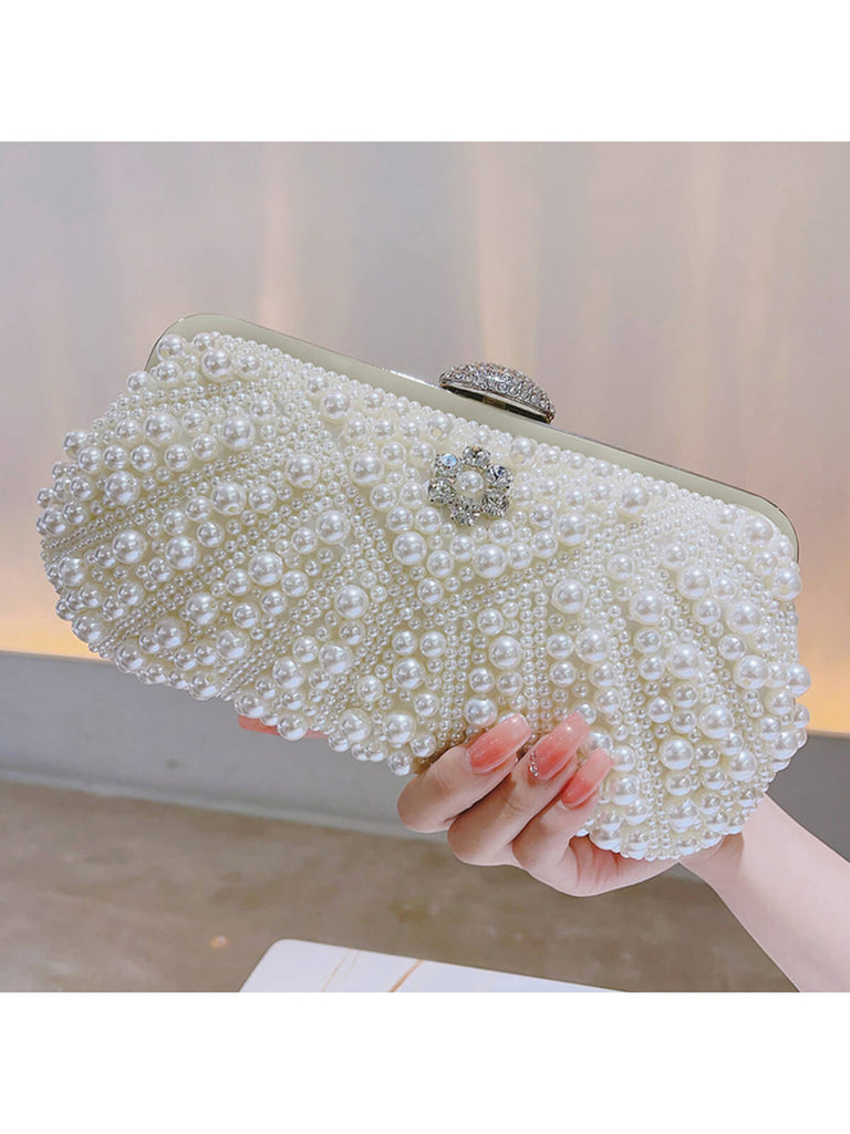 sac de fermoir en strass de perle fait main vintage