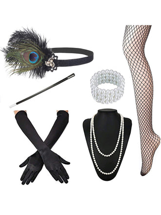 Mytoptrendz Accessoire pour soirée déguisée Boa en plumes noir 80