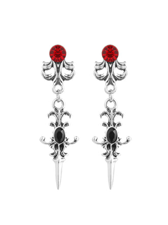 Boucles d'oreilles en argent rétro d'Halloween