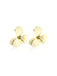 Boucles d'Oreilles Vintage Strass Fleur Jaune