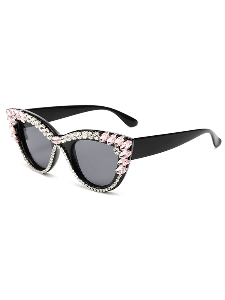 lunettes De Soleil Large Monture Avec Strass - Blanc, Nuevas Gafas De lunettes De Soleil Large Monture Avec Strass - Blanc, Nuevas Gafas De