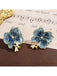 Boucle d'oreille fleur d'abeille peinte rétro