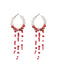 Boucles d'Oreilles Gland Perle Goutte de Sang d'Halloween
