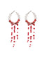 Boucles d'Oreilles Gland Perle Goutte de Sang d'Halloween