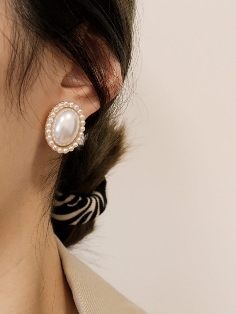 Boucles D'oreilles Rondes Vintage Rétro - Grand Disque De Boucles D'oreilles Rondes Vintage Rétro - Grand Disque De