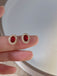 Boucles d'oreilles diamant en cristal ovale vintage rouge
