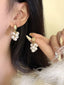 Boucles d'oreilles pendantes rétro exquises en perles