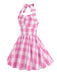Robe trapèze pin-up licous à carreaux des années 1950 Enfants