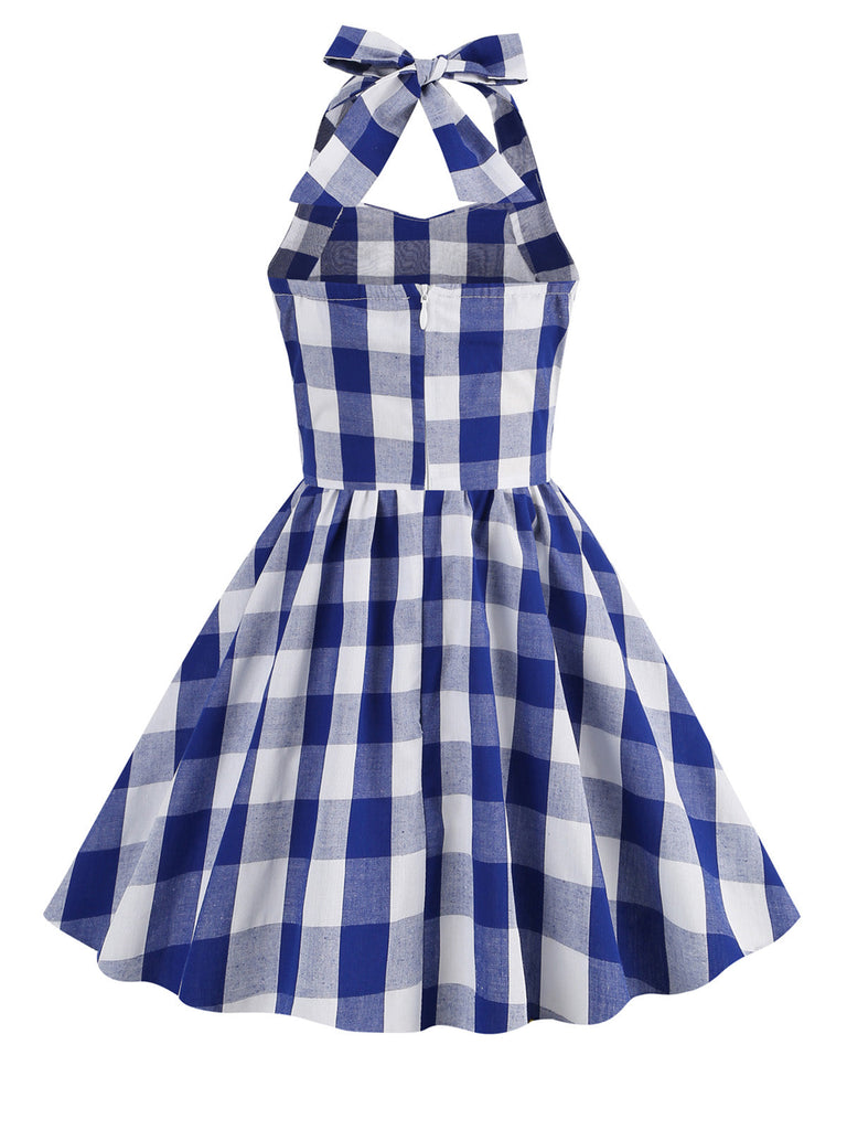 Robe trapèze pin-up licous à carreaux des années 1950 Enfants