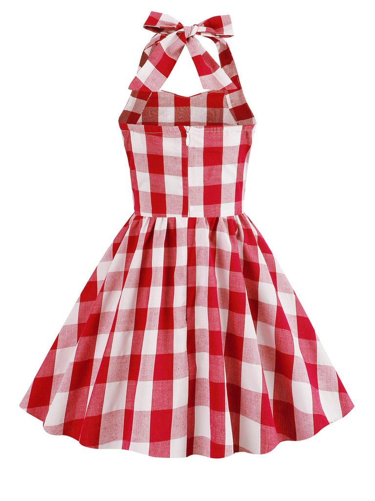 Robe trapèze pin-up licous à carreaux des années 1950 Enfants