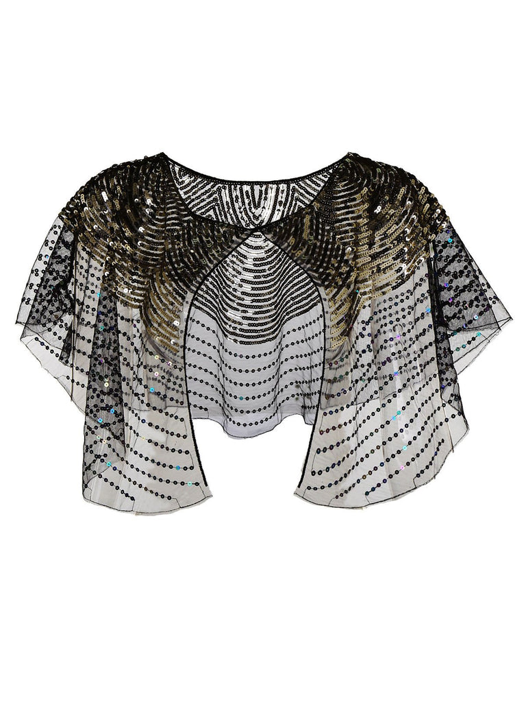 Châle Années 20 de Châle de Mariée en Sequins