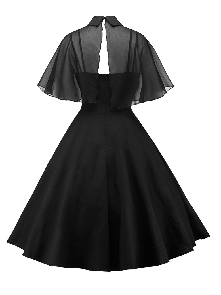 Robe Swing Vintage Année 50 Châle Rétro Soirée Cocktail Chic