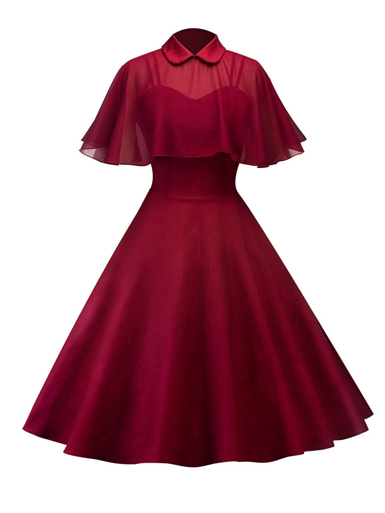 Robe Swing Vintage Année 50 Châle Rétro Soirée Cocktail Chic