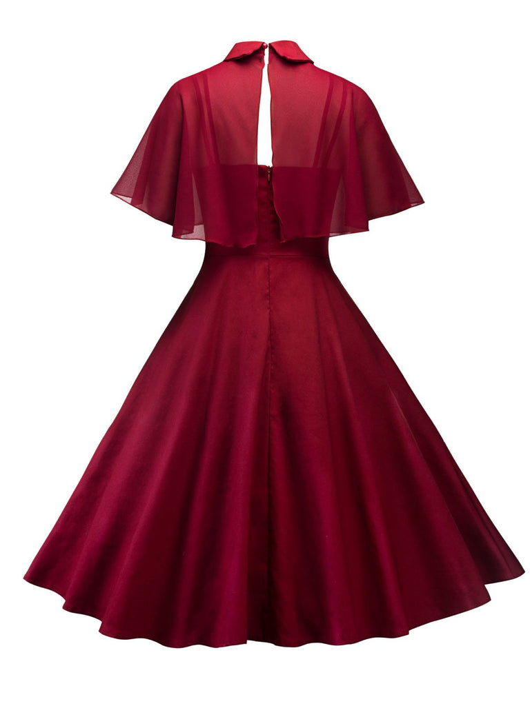 Robe Swing Vintage Année 50 Châle Rétro Soirée Cocktail Chic