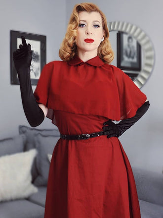 Robe Swing Années 50 Châle Rétro