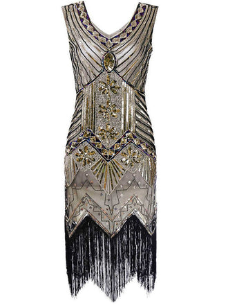 Robe Charleston Vintage Année 20 Gatsby à Paillettes Grande Taille Chic