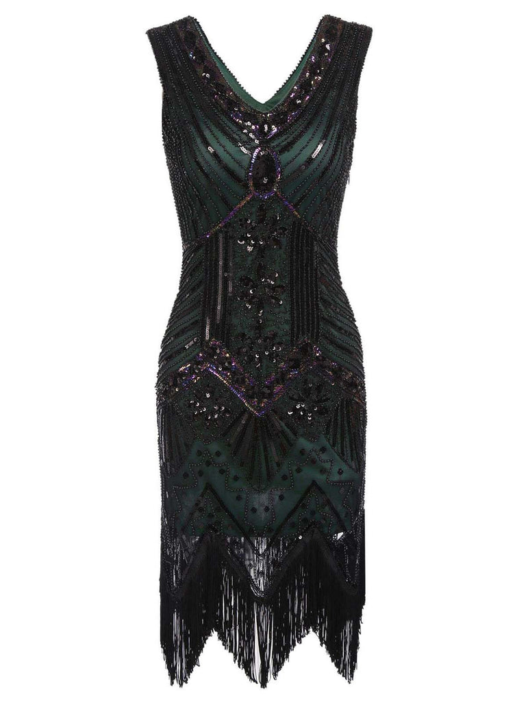 Robe Charleston Vintage Année 20 Gatsby à Paillettes Grande Taille Chic