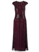 Robe Charleston Vintage Années 20 Gatsby à Sequins et Perles Soirée Cocktail