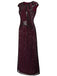 Robe Charleston Vintage Années 20 Gatsby à Sequins et Perles Soirée Cocktail