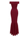 Robe de Soirée Glamour Sirène Vintage Année 50 Épaule Nue Chic et Classe