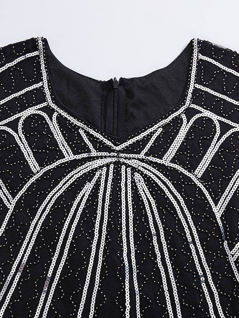 [Produits en Liquidation] Robe Gatsby à franges et sequins des années 1920