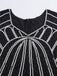 Robe de Soirée Noir Vintage Charleston 1920 Sans Manches à Franges Cocktail