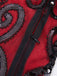 Robe Charleston Rouge Vintage Années 20 de Soirée à Paillettes à Imprimé Floral