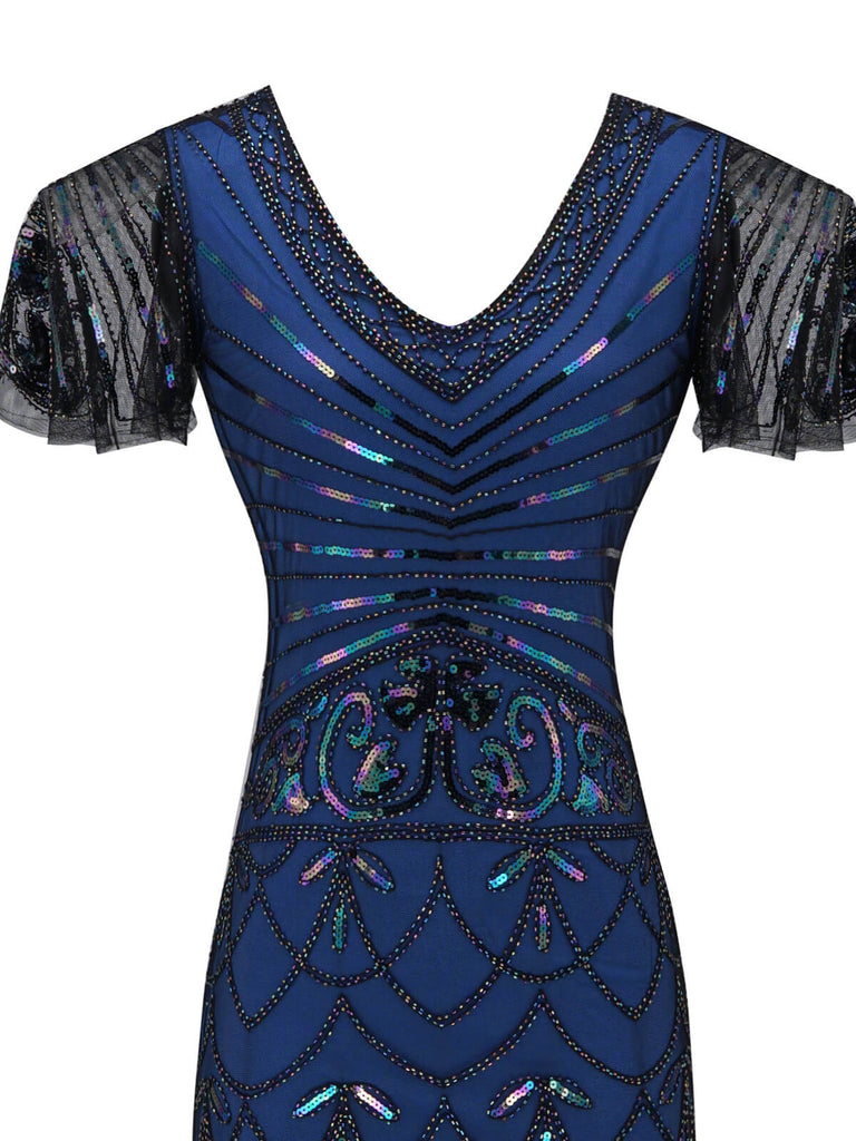 [Produits en Liquidation] Robe Charleston Vintage Année 20 Gatsby Flapper Perlées Frangées Chic