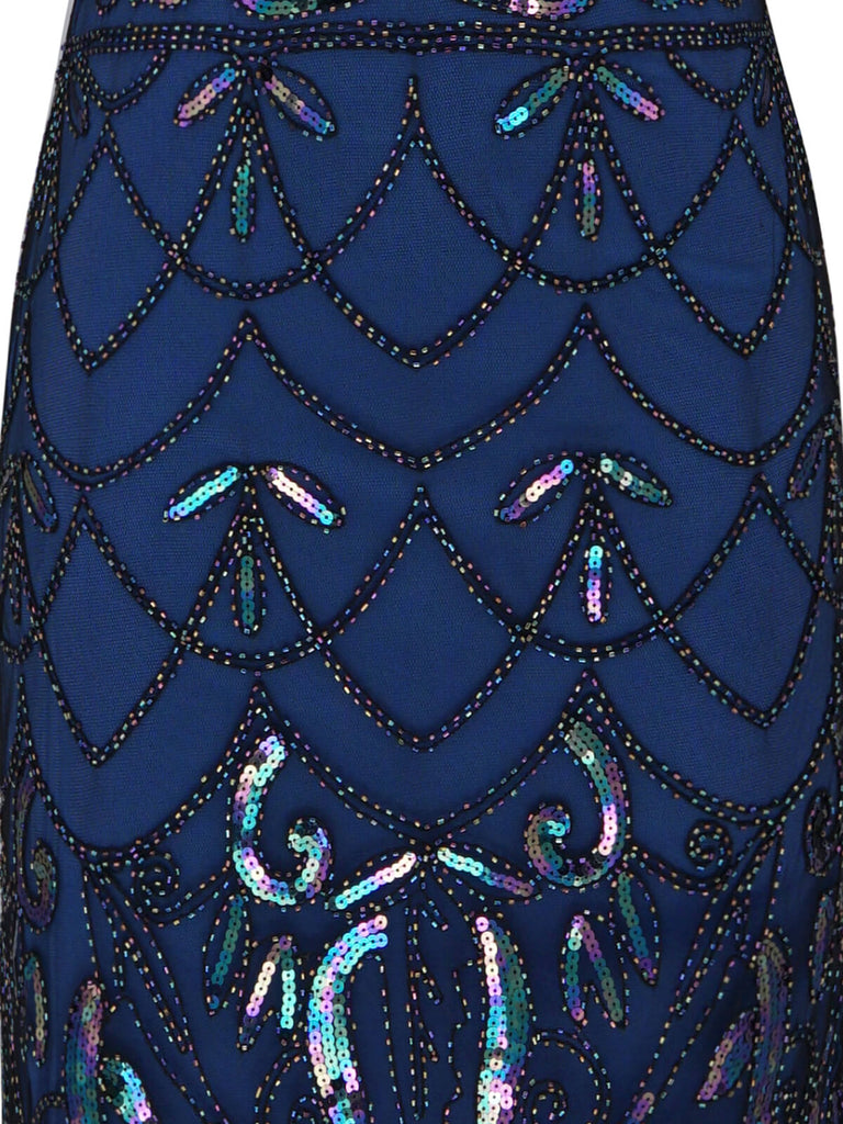 [Produits en Liquidation] Robe Charleston Vintage Année 20 Gatsby Flapper Perlées Frangées Chic