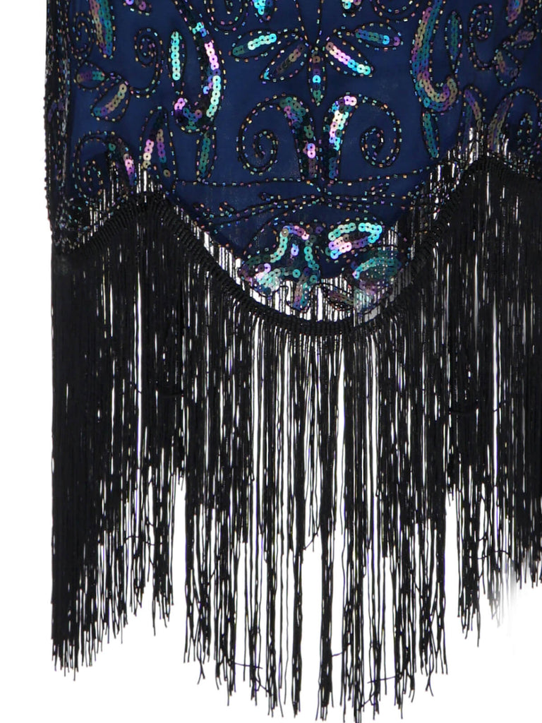 [Produits en Liquidation] Robe Charleston Vintage Année 20 Gatsby Flapper Perlées Frangées Chic