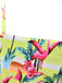 Robe Vintage Jaune Années 50 À Bretelles Flamant Pin Up