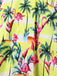 Robe Vintage Jaune Années 50 À Bretelles Flamant Pin Up