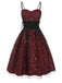 Robe Année 50 Bretelle Vin Rouge Cocktail
