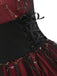 Robe Année 50 Bretelle Vin Rouge Cocktail