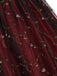 Robe Année 50 Bretelle Vin Rouge Cocktail