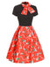 Robe Vintage Année 50 Vintage Patchwork Imprimée Chien Mignon
