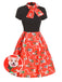 Robe Vintage Année 50 Vintage Patchwork Imprimée Chien Mignon