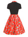 Robe Vintage Année 50 Vintage Patchwork Imprimée Chien Mignon