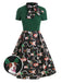 Robe Vintage Année 50 Vintage Patchwork Imprimée Chien Mignon
